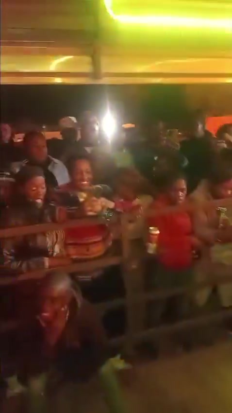 Mazingele shows off her malebe on stage