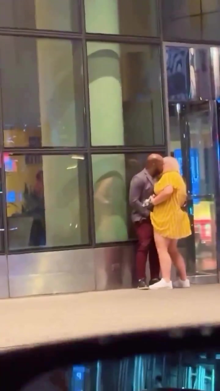 White Slut Gets Fingered In Public