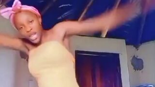 Zulu dance pussy display in the kitchen